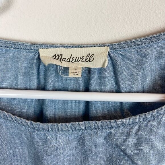 Madewell Denim Convertible Cold-Shoulder Top - Picture 6 of 6